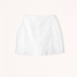 Abercrombie Linen Blend Slit Mini Skort